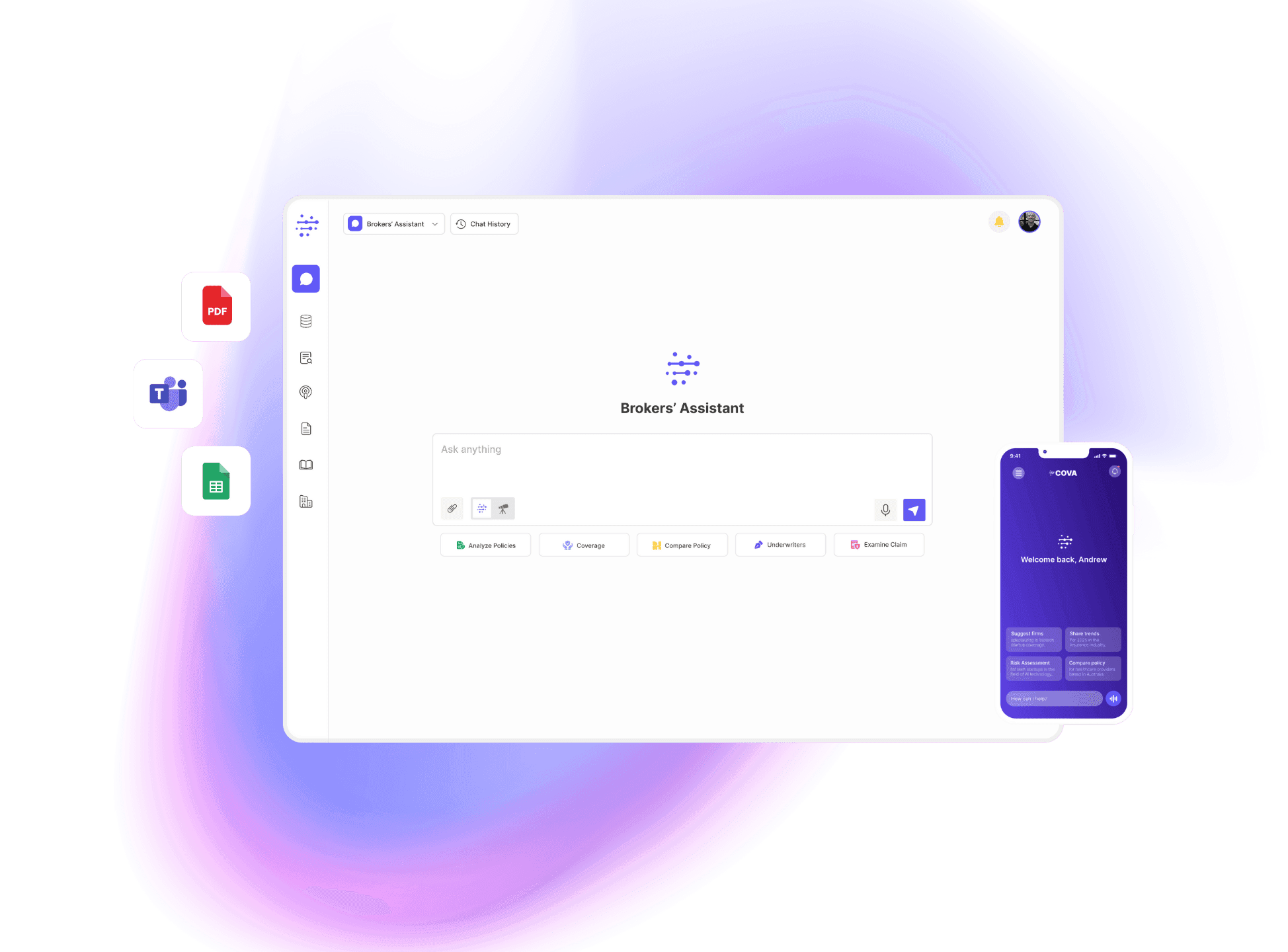 Cova documents and client records